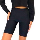 Zwarte fitness short - korte broek dames - fietsbroek - bikers short - legging - cycling short - XL