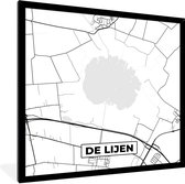 Fotolijst incl. Poster - Nederland - Kaart - De Lijen - Plattegrond - Stadskaart - 40x40 cm - Posterlijst