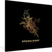 Fotolijst incl. Poster - Stadskaart - Gold - Düsseldorf - Kaart - Plattegrond - 40x40 cm - Posterlijst