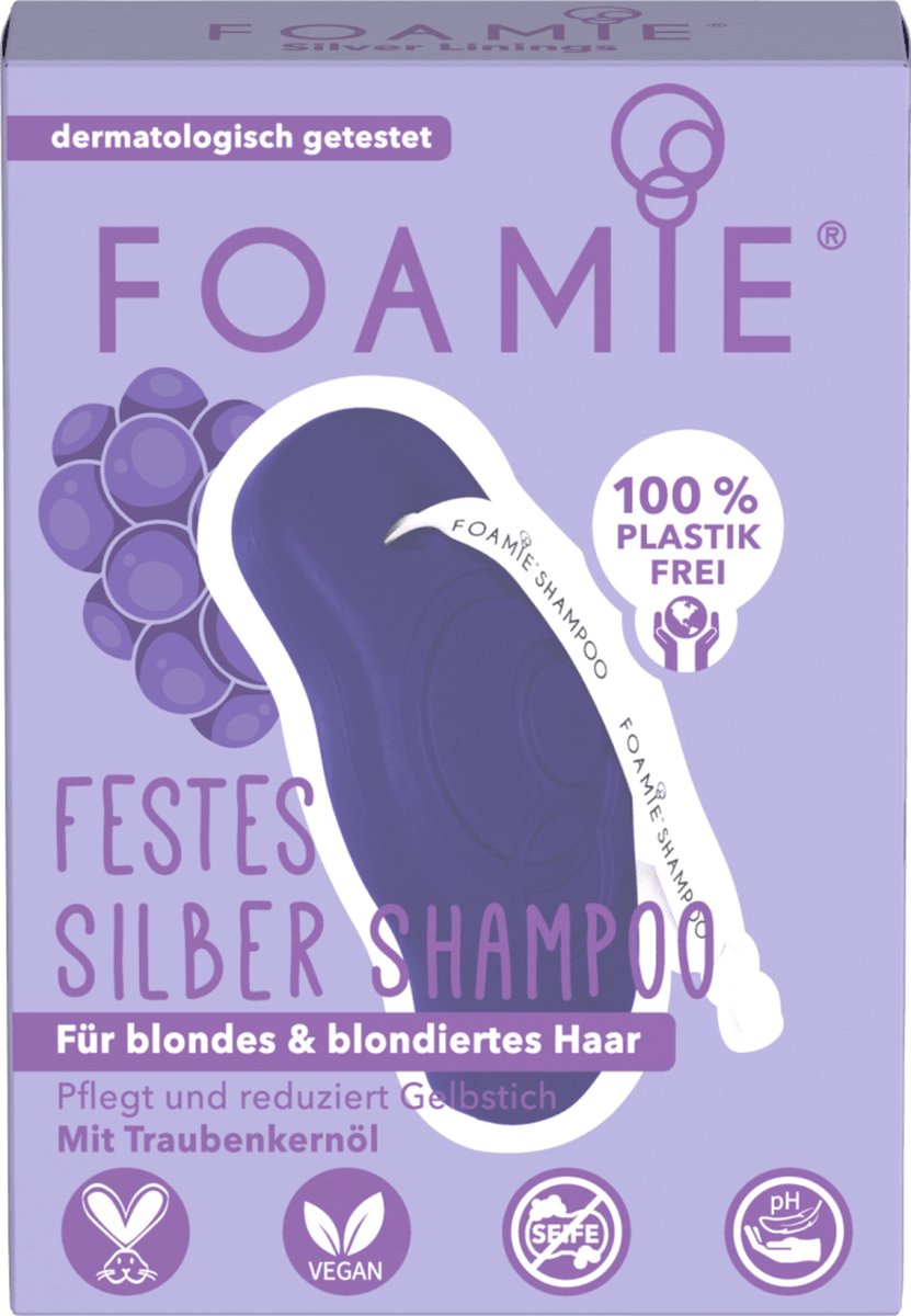 Foamie Solid shampoo zilver voor blond & gebleekt haar, 80 g