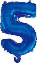 Folieballon 5 jaar blauw 86cm