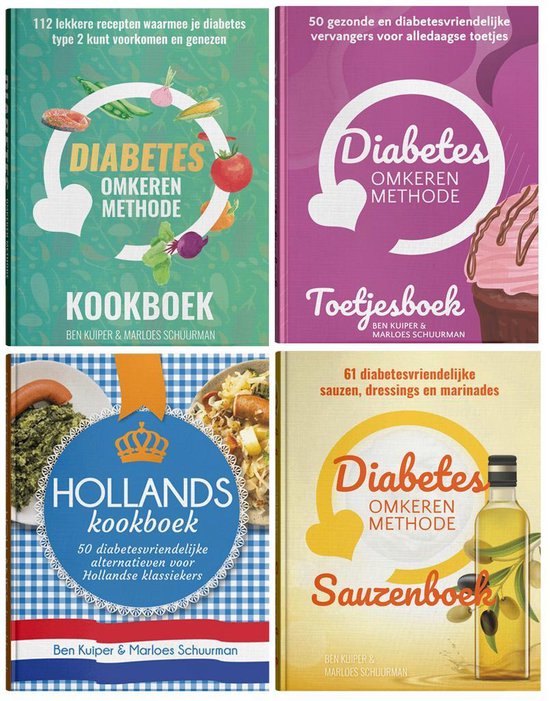 komedie vloek Ouderling Diabetes Omkeren Methode Kookboek & Toetjesboek & Hollands Kookboek &  Sauzenboek... | bol.com