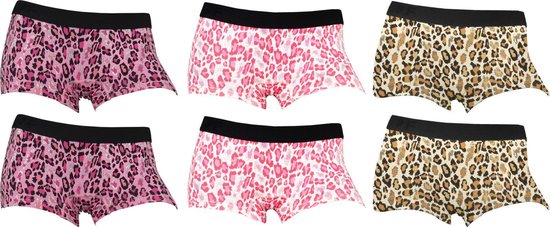 2-Pack Funderwear Dames boxershorts Animal Barely Pink maat L/XL | bol.com