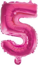 Folieballon 5 jaar roze 41cm