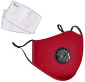 Professionele Duurzame en Herbruikbaar Mondkapje met 5 Filters - Wasbare Mondkapje - Gezichts masker - Mondmasker - Rood