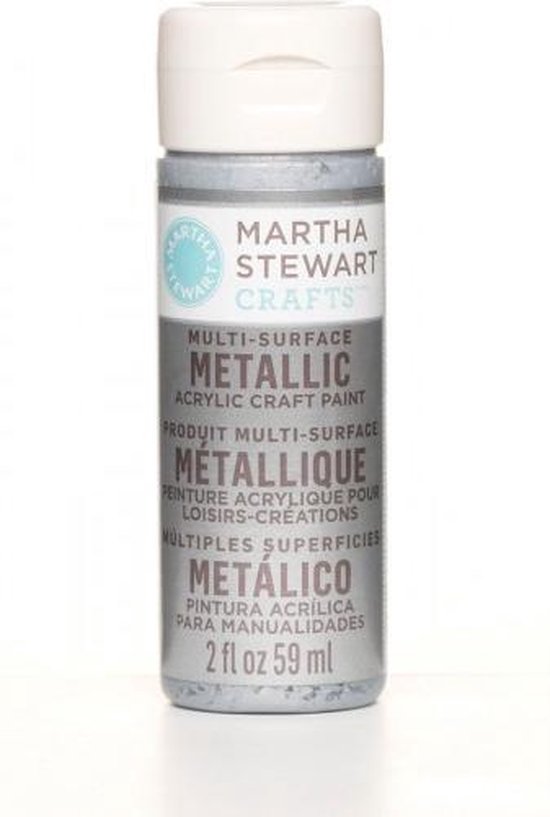 Martha Stewart paint 59ml. metallic pure platinum