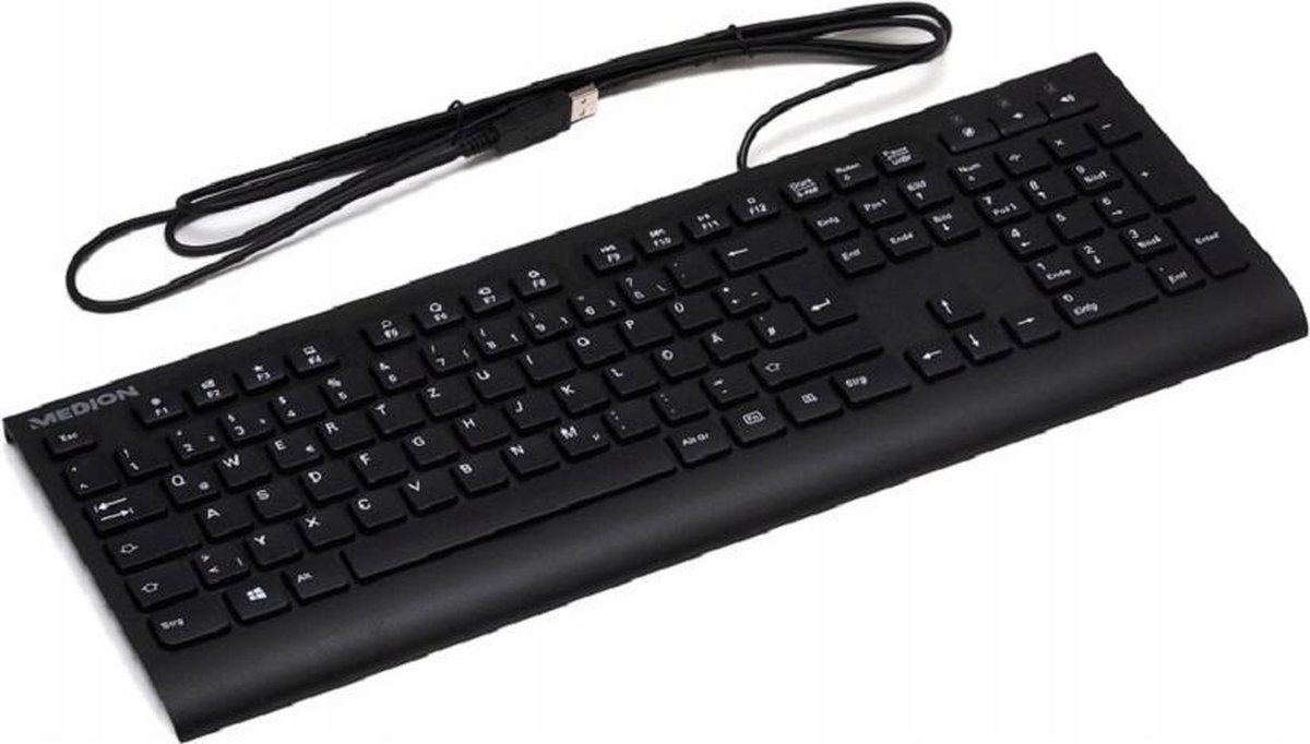 Medion KB313U Keyboard Duits DE 1x USB black