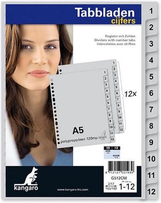 Tabblad Kangaro 23r G420AZM 20dlg alfabet grijs PP 1 Set bij Buropoint Tabblad Kangaro 23r G420AZM 20dlg alfabet grijs PP 1 Set bij Buropoint