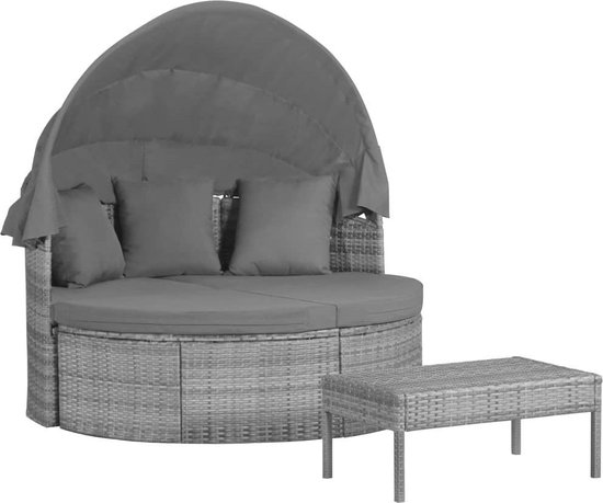 pensioen Talloos Rally Luxe Chill Lounge Ligbed - Loungeset - Tuin Meubel - Lounge Bed - Ligbed -  Luifel -... | bol.com