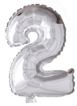 Folieballon 2 jaar zilver 41cm