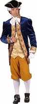 Luxe kostuum Venetiaanse Markies Blauw-goud  - maat M