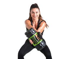 K-Fit 7-in-1 trainer Dumbbell Kettlebell - Barbell - Ab Roller- Foam Roller - Fitness bal voor stabilteit en balans