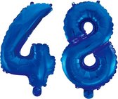 Folieballon 48 jaar blauw 41cm