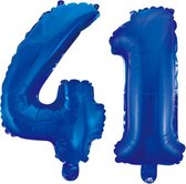 Folieballon 41 jaar blauw 41cm