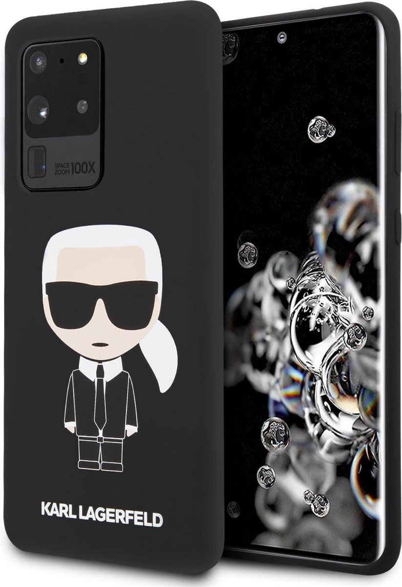 Zwart hoesje van Karl Lagerfeld - Backcover - Samsung Galaxy S20 Ultra - KLHCS69SLFKBK