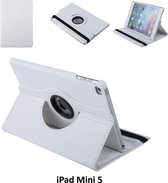Apple iPad Mini 5 Wit 360 graden draaibare hoes - Book Case Tablethoes