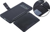 UNIQ Accessory Galaxy S10 Plus Kunstleer Backcover hoesje met clip pasjeshouder - Zwart (S10 Plus)