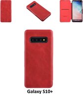 UNIQ Accessory Rood hoesje Galaxy S10 Plus - Luxe Book Case
