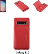 UNIQ Accessory Galaxy S10 Kunstleer Backcover hoesje - Rood (S10)