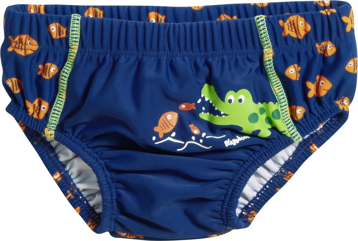 Goedkoopste Playshoes UV wasbare Zwemluier Kinderen Krokodil - Blauw - Maat 62/68