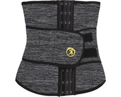 Waist Trainer Afslankband - Waist Shaper Korset - Zweetband Buik - Sauna Belt - Buikband Afvallen - 74-79 cm - Grijs