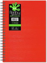 Artgecko Flashy Spiral Sketchbook A4 Portrait 150gr 40 feuilles Blanc Couverture Rouge