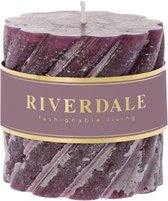 Riverdale - Geurkaars Swirl Sandalwood Rose dark burgundy 7.5x7.5cm - Paars