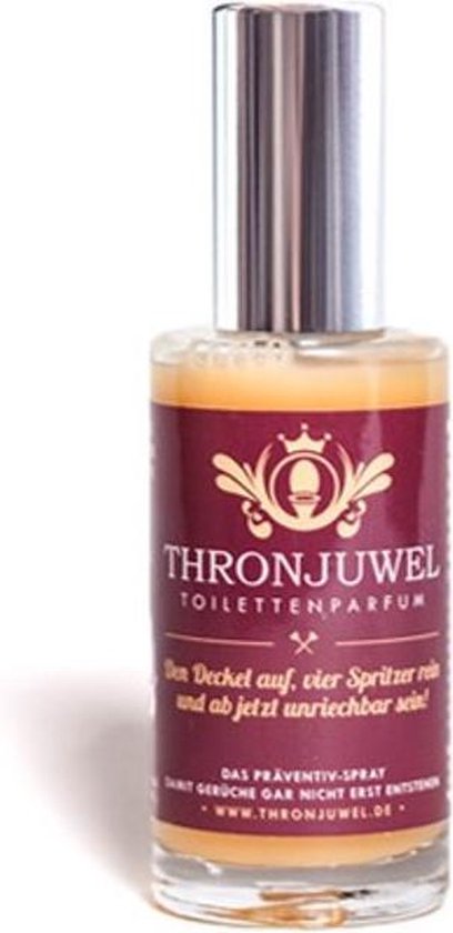 Thronjuwel toiletparfum 50ml - De effectievere toiletverfrisser. VOORAF sprayen in de toiletpot en je VOORKOMT de stank.