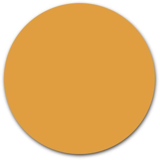 Ronde muursticker effen kleur - WallCatcher | 140 cm | Behangsticker Oker Geel wandcirkel
