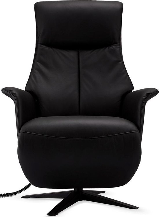 24Designs Saturn Elektrisch Verstelbare Fauteuil Leer Draaibaar Sta op