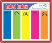 Stick'n Label Index - 45x12mm, 5x tabs bedrukt met tekens, 3 vellen, 75 index tabs