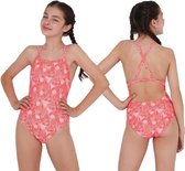 Speedo Badpak Dazzlegeo Meisjes Polyamide Roze Maat 164