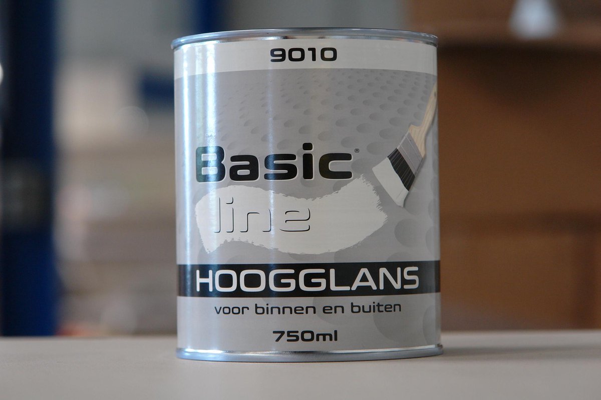 Basicline Hoogglans 750ml Ral 9010