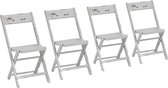 Klapstoel Woody (vintage white), set van 4