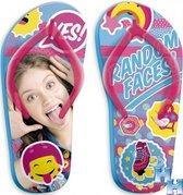 Teenslippers - Luna- Random Faces - Flip Flops - Maten 31/32