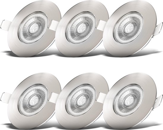 Afleiden zuurstof discretie B.K.Licht - Inbouwspots badkamer - LED - badkamerverlichting - 6 stuks -  spotjes... | bol.com