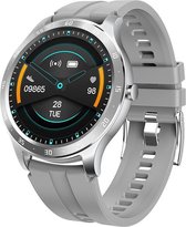 Belesy® BL01S - Smartwatch Dames - Smartwatch Heren - Horloge - Stappenteller - Zilverkleurig - 1,28 inch / 33 mm - Bluetooth - Hartslagfunctie - Calorieën - Touchscreen - Siliconen