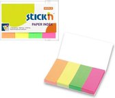 Stick'n Index Notes - 50x20mm - Neon Fluorescerend - 50 Tabs Per Kleur - 200 Sticky Notes