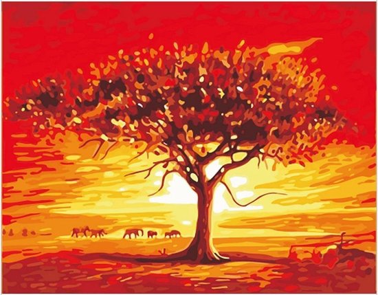 Kit Peinture Par Numéros Adulte - Paysage Japonais 40x50cm - Toile, Pinceaux Et Peintures Inclus