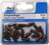 I-FIX kastplankdrager | 5 mm | vintage brons look | 20 stuks