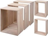 Bijzettafel 3 stuks  (Incl LW Led Klok)- Bartafel- accent tafel– Wandtafel