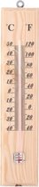 Kinzo Thermometer Binnen/buiten 36x1x11 Cm Lichtbruin Vierkant