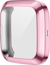 Full Cover Bumper voor Fitbit Versa 2 – Siliconen Case Screenprotector Bescherming Hoesje – Rose Gold