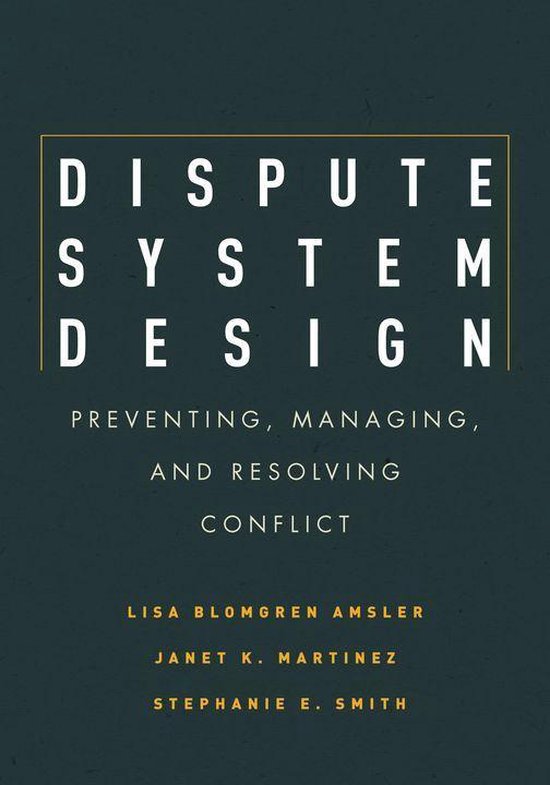 Dispute System Design - cover