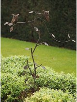 Tuinsteker - Balans uilen - 135 cm hoog