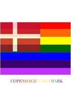 COPENHAGEN DENMARK Gay pride flag blank journal