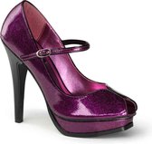 Pleasure-02G pink pearlized glitter patent - (EU 38 = US 8) - Pin Up Couture