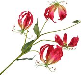 Silk-ka Kunstbloem-Zijden Bloem Gloriosa Tak Roze-Geel 86 cm