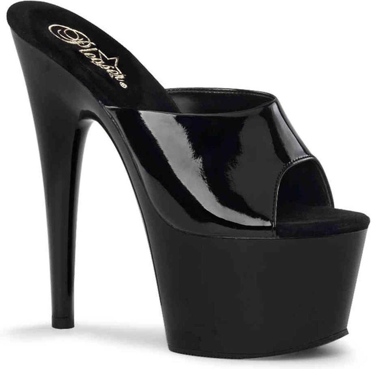 Pleaser - ADORE-701 Muiltjes - Paaldans schoenen - 35 Shoes - Zwart