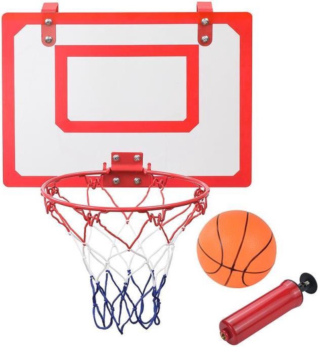 Begraafplaats syndroom scheidsrechter Mini Basketbal Set - Basketbal - Ophangbaar - Binnen - Buiten - Rood - Ring  - Net -... | bol.com